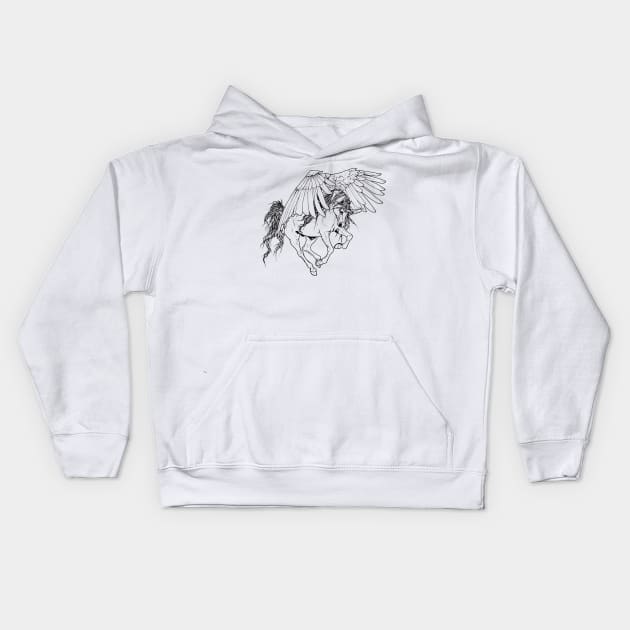 Pegasus Kids Hoodie by CaptainsLady